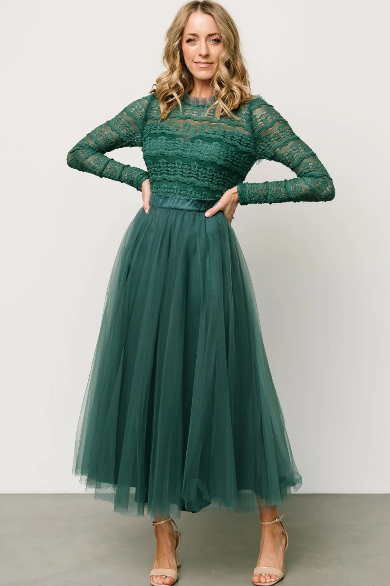 Hot Baltic Born Lonnie Tulle Dress | Emerald