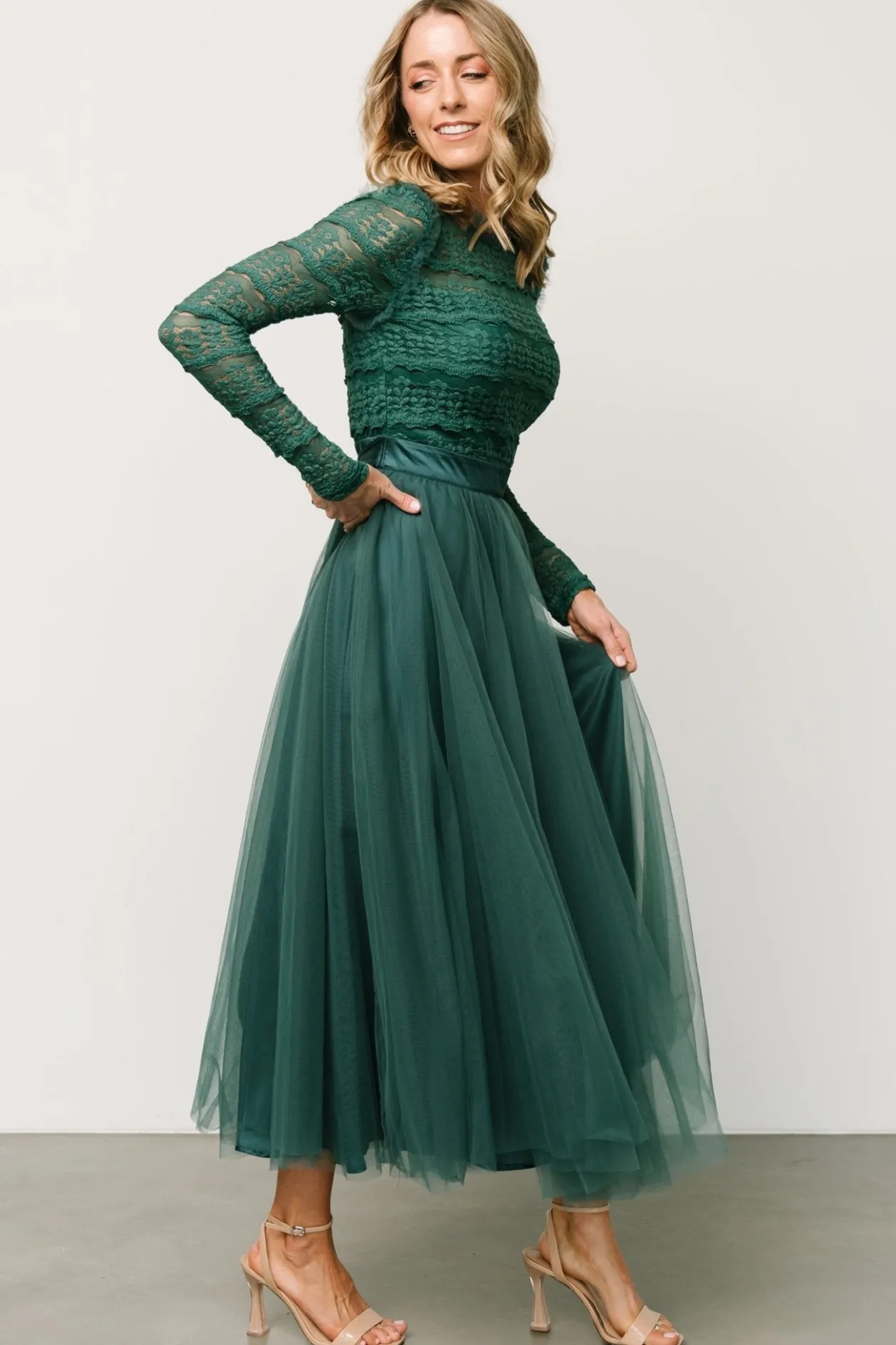 Hot Baltic Born Lonnie Tulle Dress | Emerald