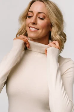 New Baltic Born Lorelai Turtleneck Sweater Top | Cream