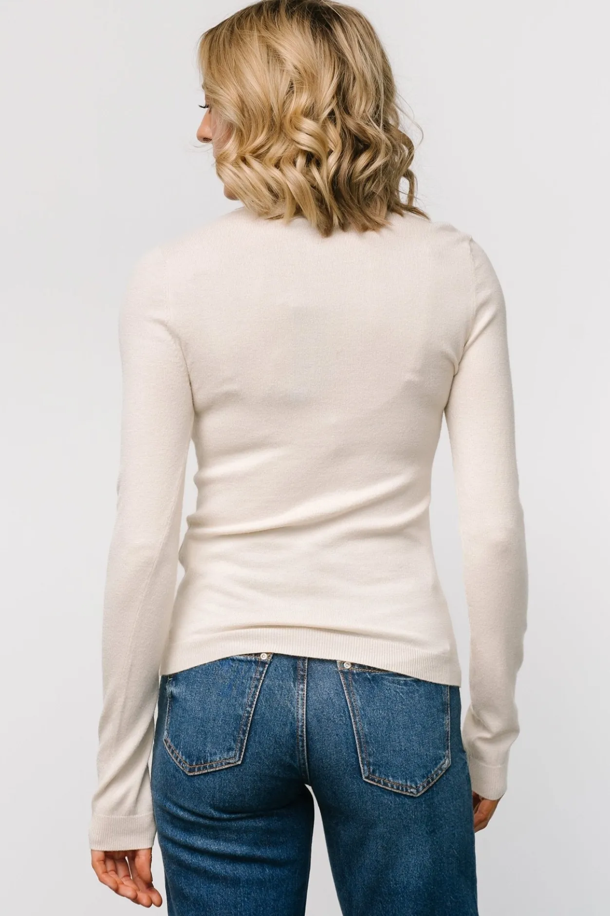 New Baltic Born Lorelai Turtleneck Sweater Top | Cream