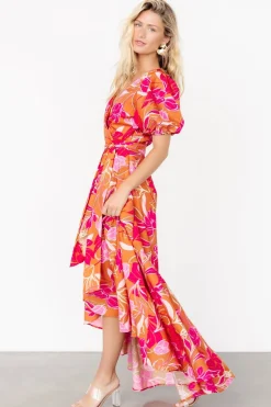 Outlet Baltic Born Lori Maxi Dress | Orange + Pink Floral Orange+PinkFloral