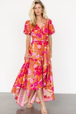 Outlet Baltic Born Lori Maxi Dress | Orange + Pink Floral Orange+PinkFloral