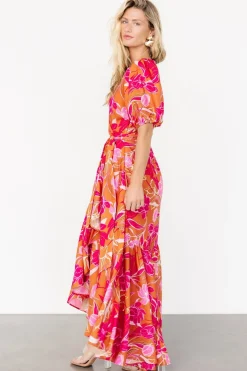 Outlet Baltic Born Lori Maxi Dress | Orange + Pink Floral Orange+PinkFloral