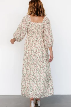 Sale Baltic Born Louisa Smocked Maxi Dress | Cream Floral CreamFloral