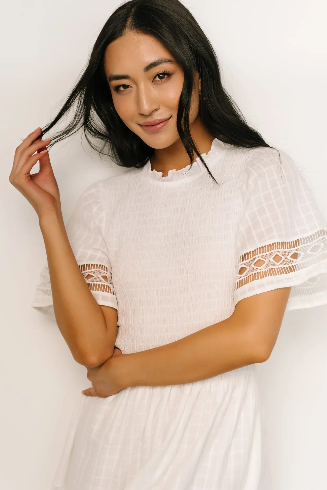 Fashion Baltic Born Loveland Geo Lace Maxi Dress | Off White OffWhite