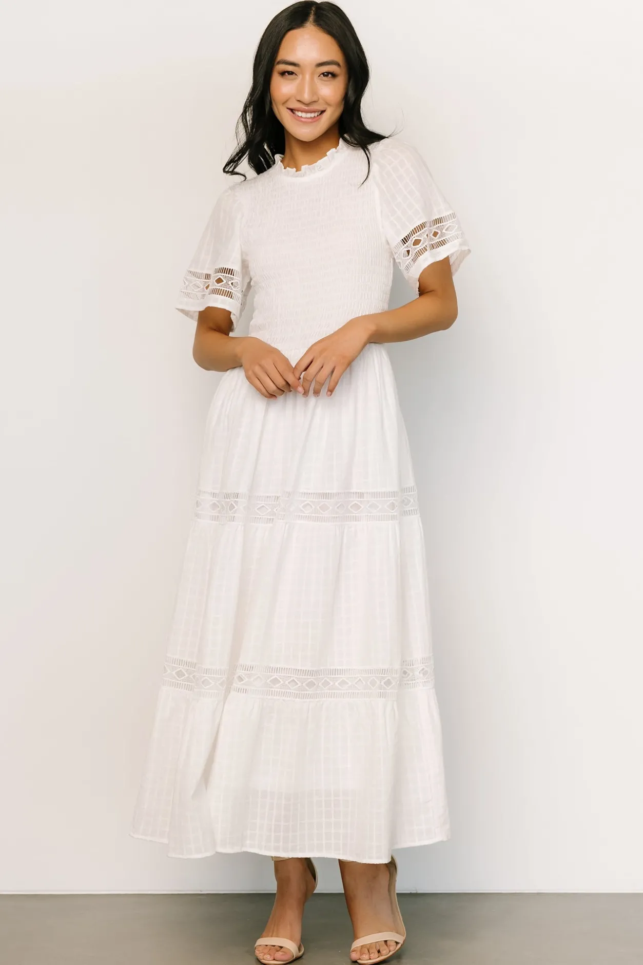 Fashion Baltic Born Loveland Geo Lace Maxi Dress | Off White OffWhite