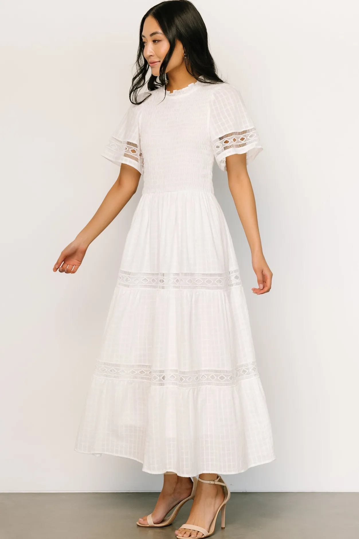 Fashion Baltic Born Loveland Geo Lace Maxi Dress | Off White OffWhite