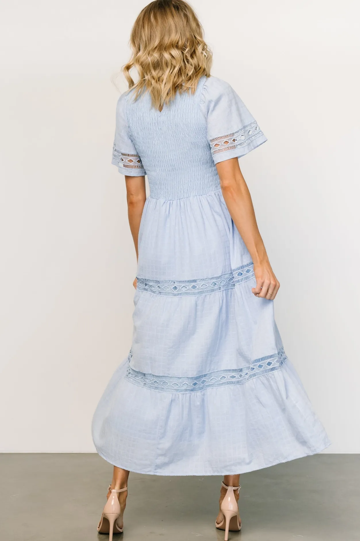 Clearance Baltic Born Loveland Geo Lace Maxi Dress | Light Blue LightBlue