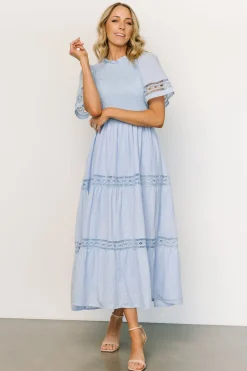 Clearance Baltic Born Loveland Geo Lace Maxi Dress | Light Blue LightBlue
