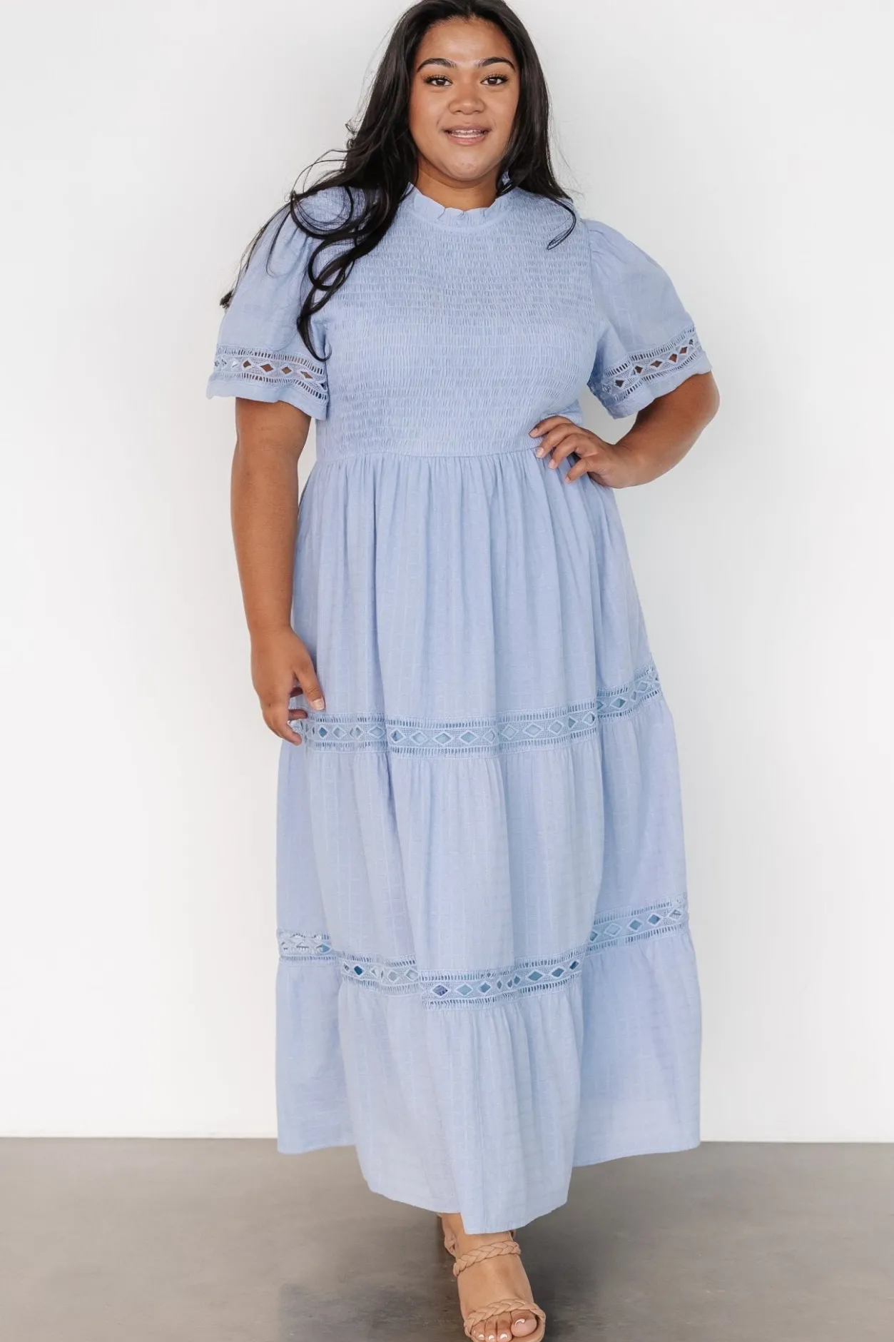 Clearance Baltic Born Loveland Geo Lace Maxi Dress | Light Blue LightBlue
