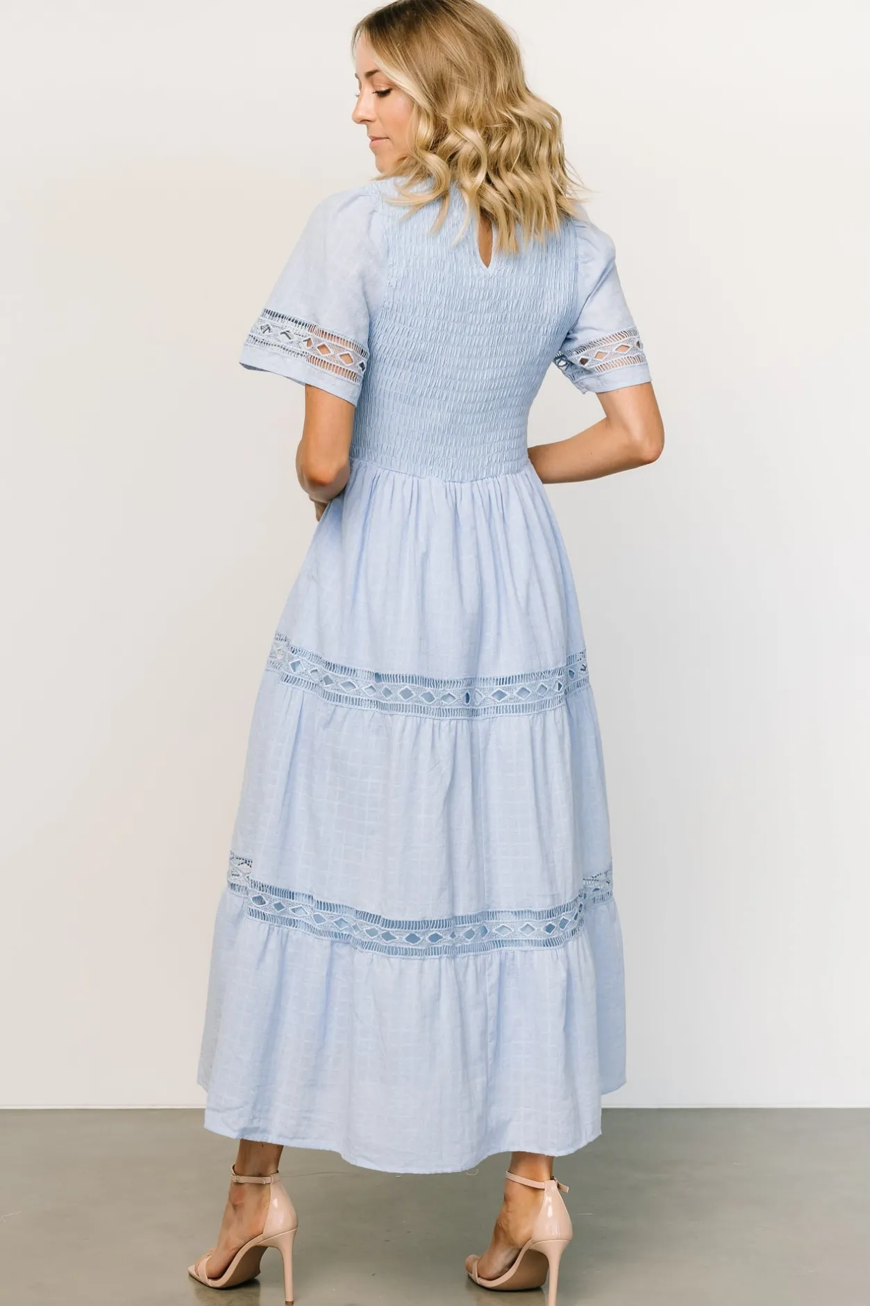 Clearance Baltic Born Loveland Geo Lace Maxi Dress | Light Blue LightBlue