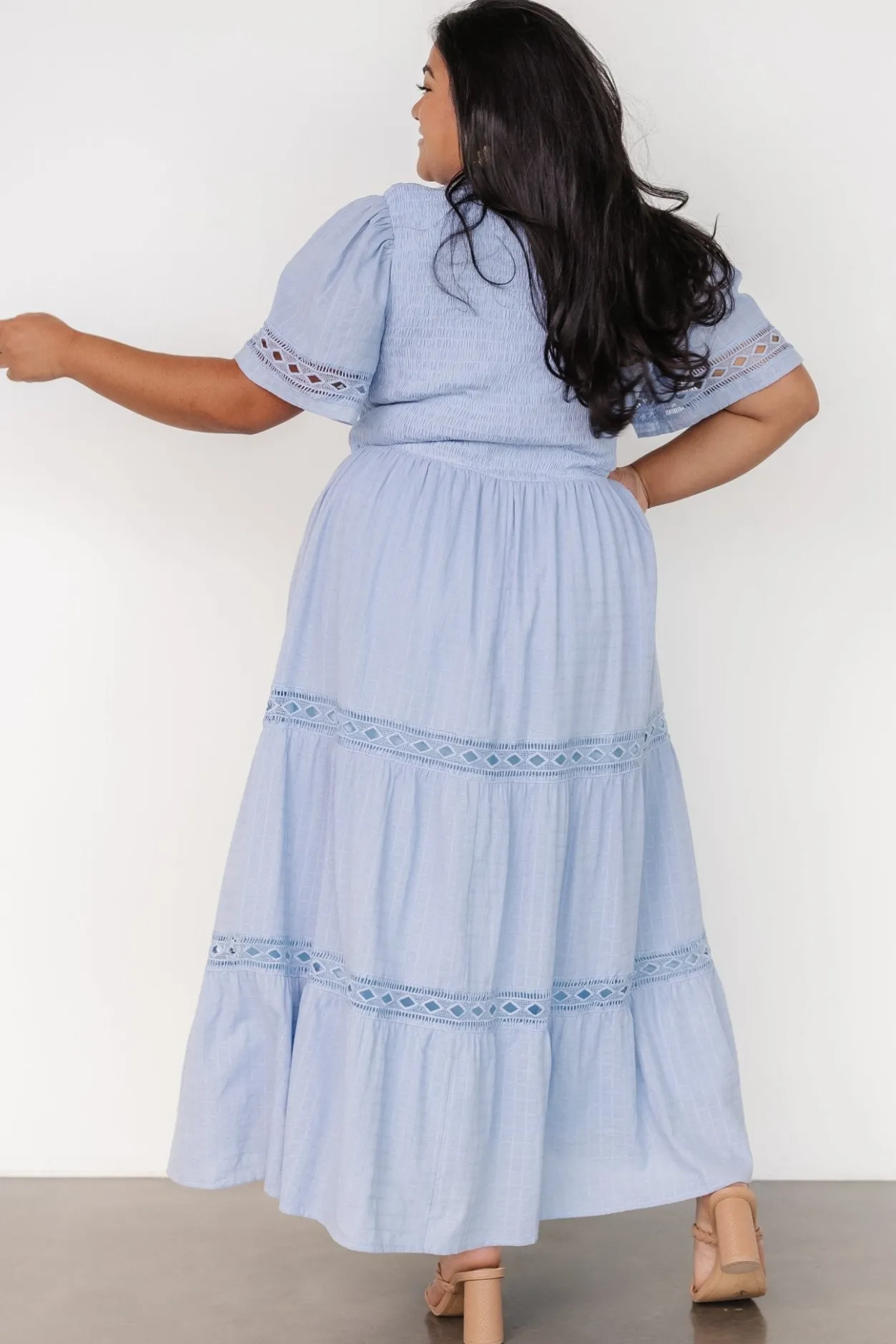 Clearance Baltic Born Loveland Geo Lace Maxi Dress | Light Blue LightBlue