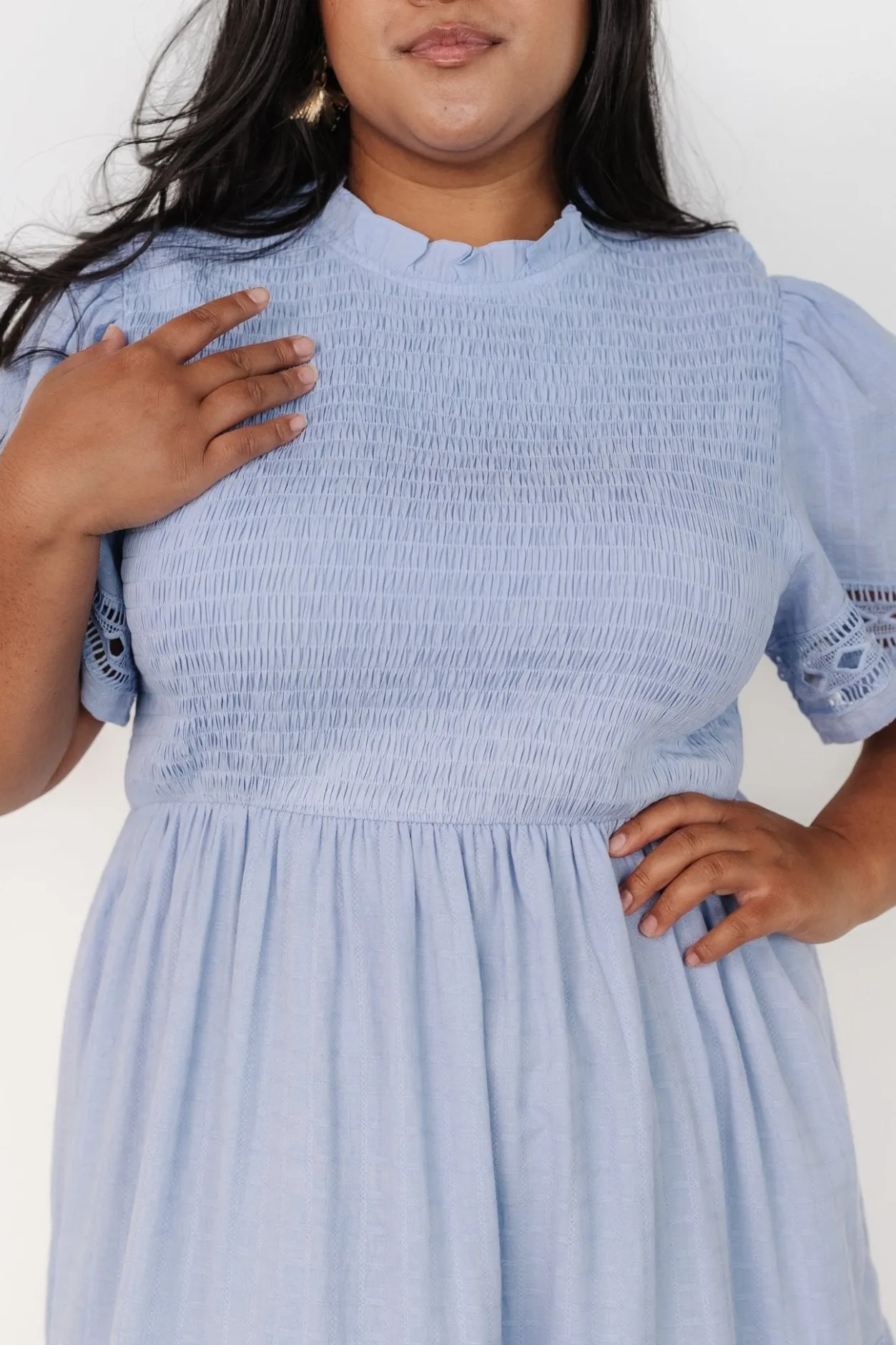 Clearance Baltic Born Loveland Geo Lace Maxi Dress | Light Blue LightBlue