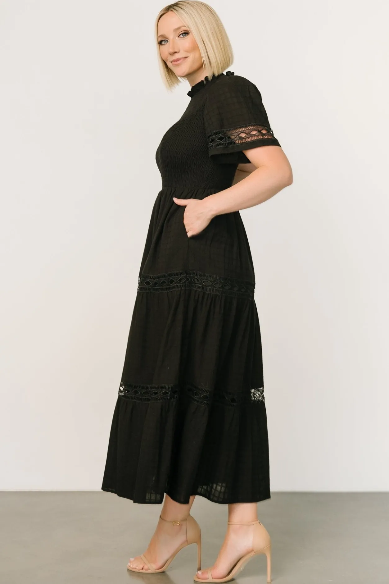 Outlet Baltic Born Loveland Geo Lace Maxi Dress | Black