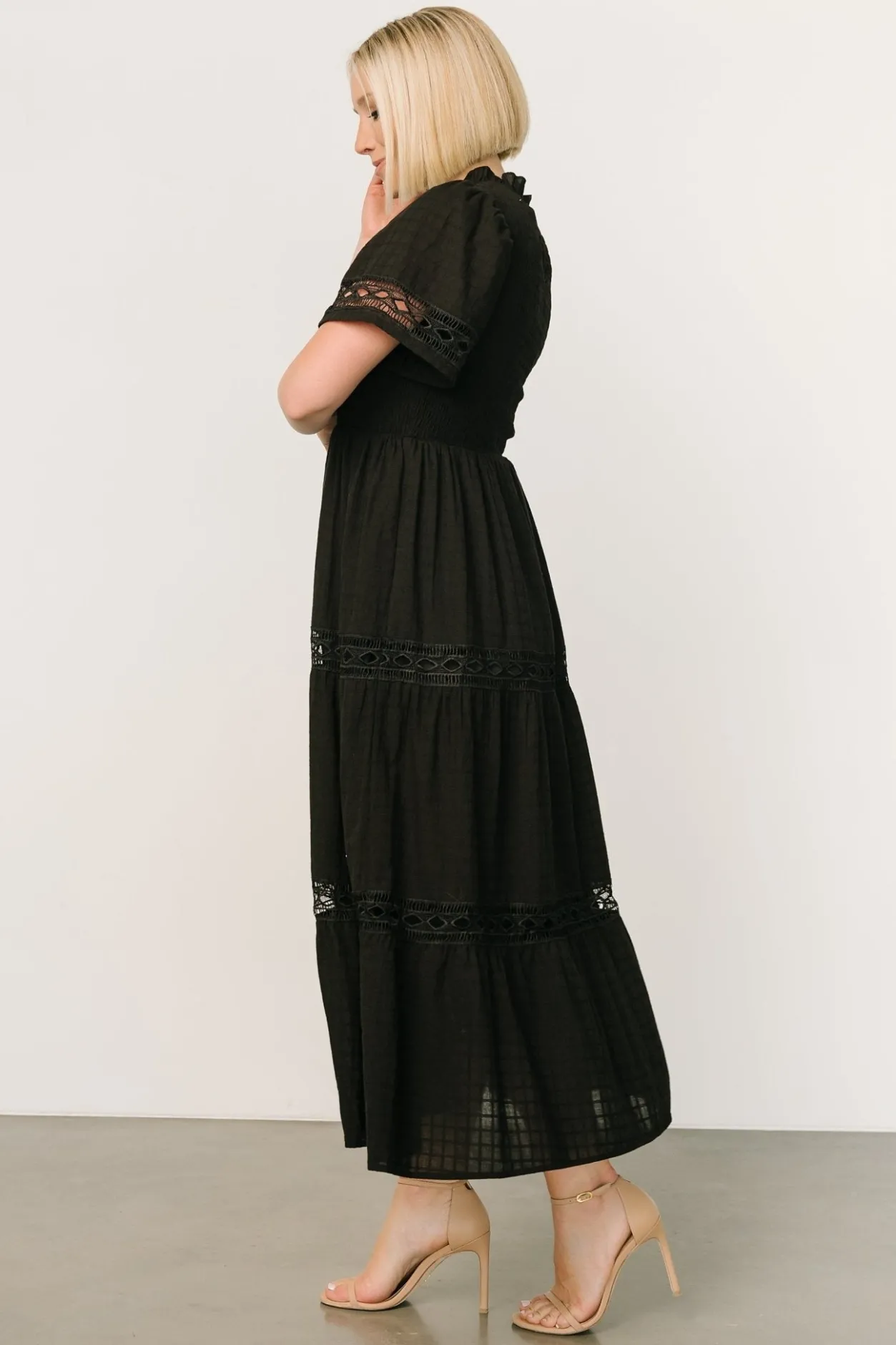 Outlet Baltic Born Loveland Geo Lace Maxi Dress | Black