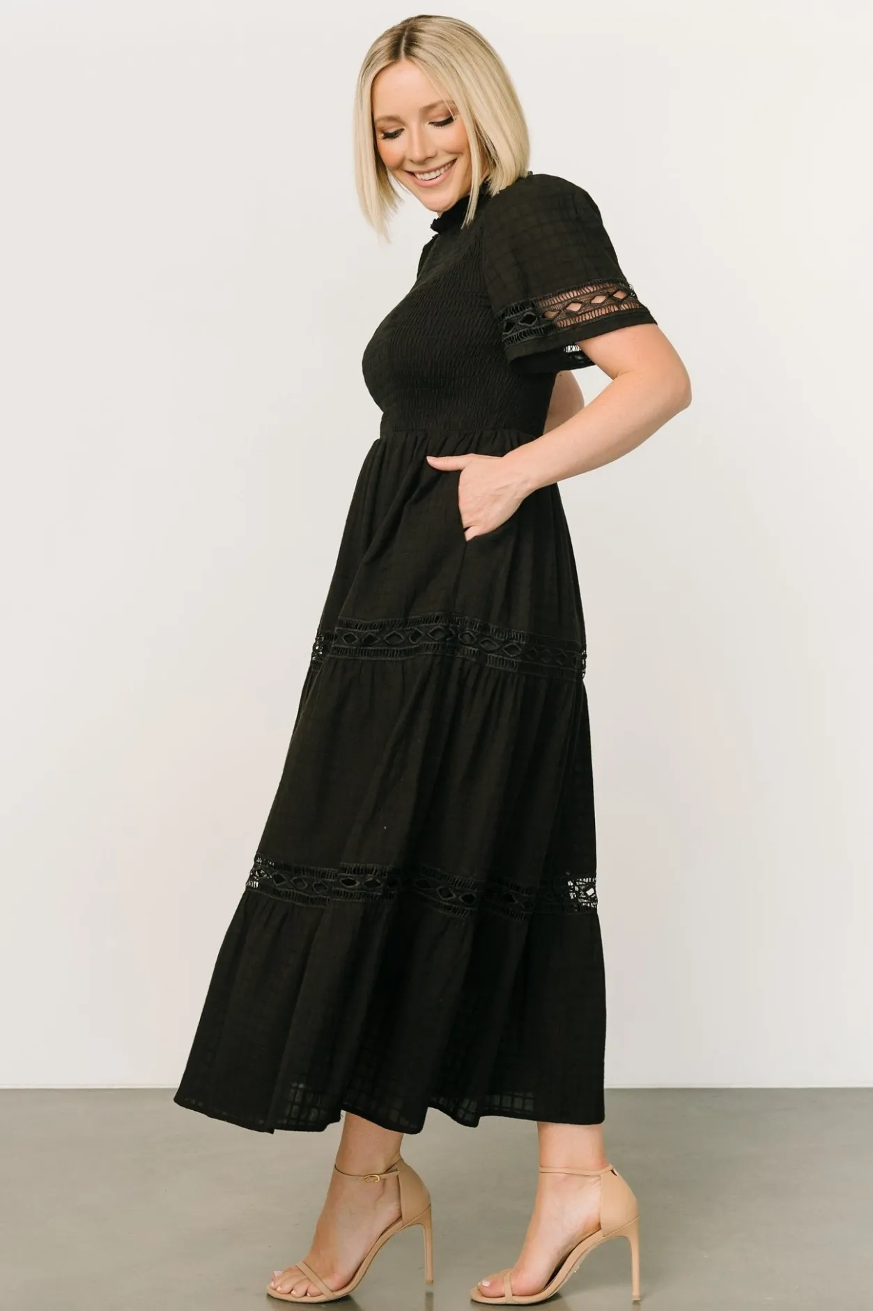 Outlet Baltic Born Loveland Geo Lace Maxi Dress | Black
