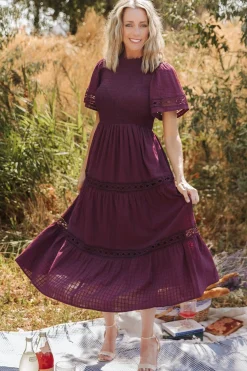New Baltic Born Loveland Geo Lace Maxi Dress | Mulberry