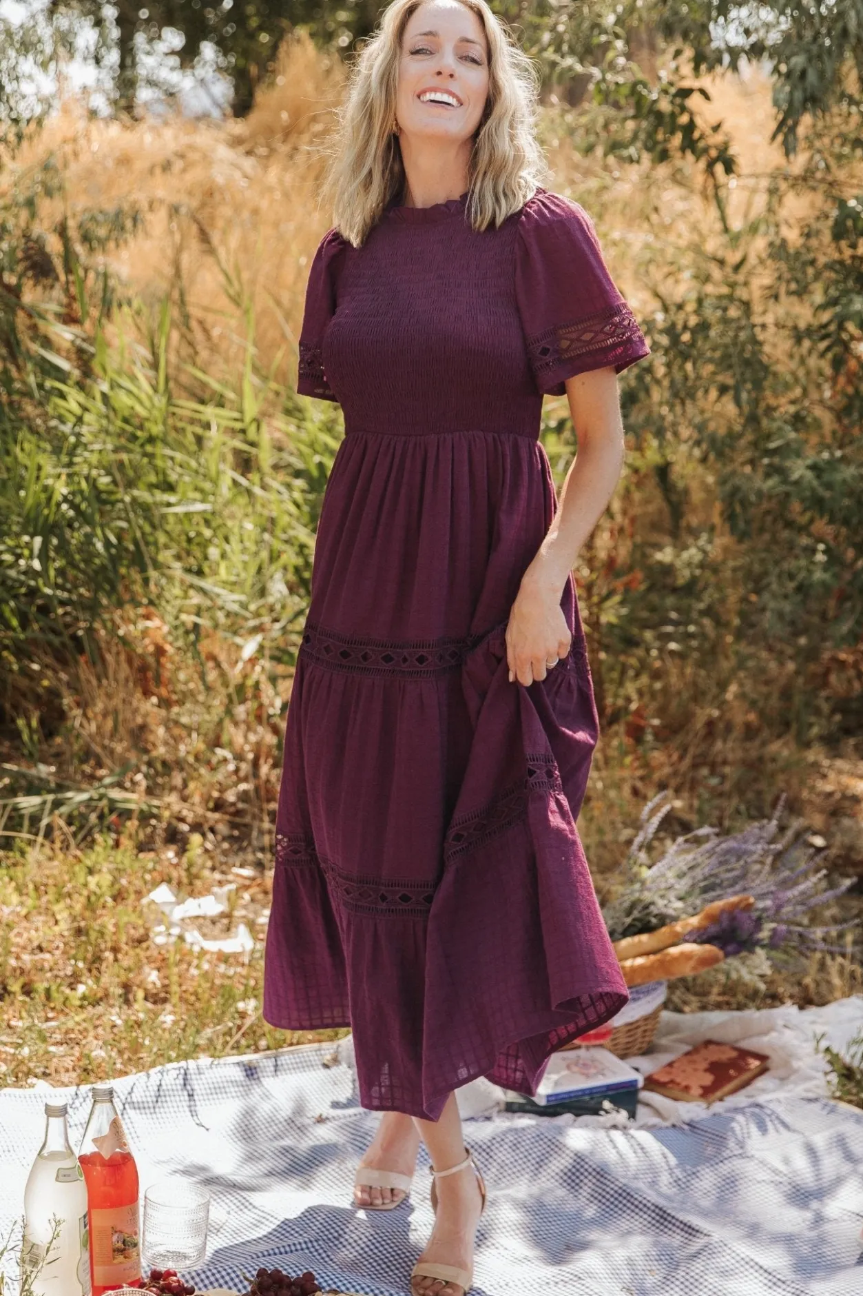 New Baltic Born Loveland Geo Lace Maxi Dress | Mulberry