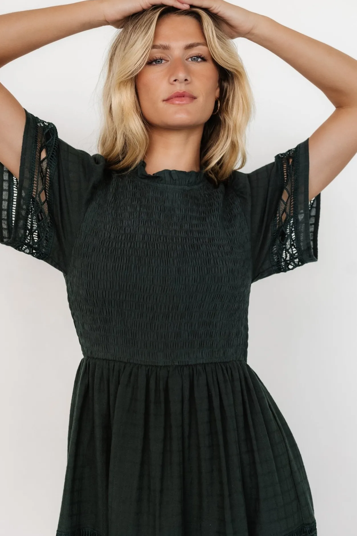 Clearance Baltic Born Loveland Geo Lace Maxi Dress | Dark Green DarkGreen
