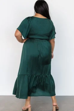 New Baltic Born Lovell Smocked Midi Dress | Emerald