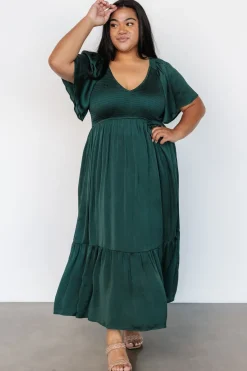 New Baltic Born Lovell Smocked Midi Dress | Emerald