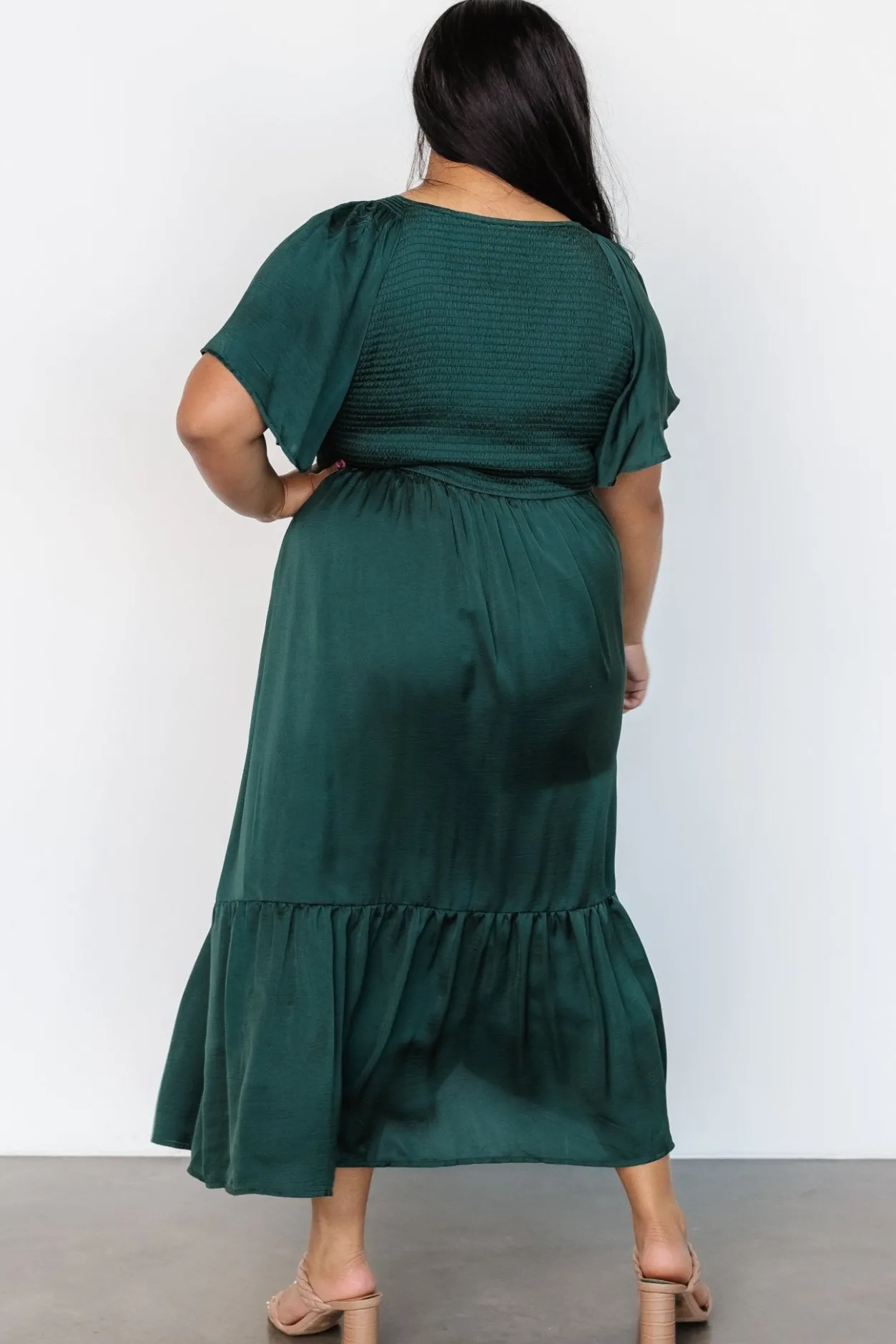 New Baltic Born Lovell Smocked Midi Dress | Emerald