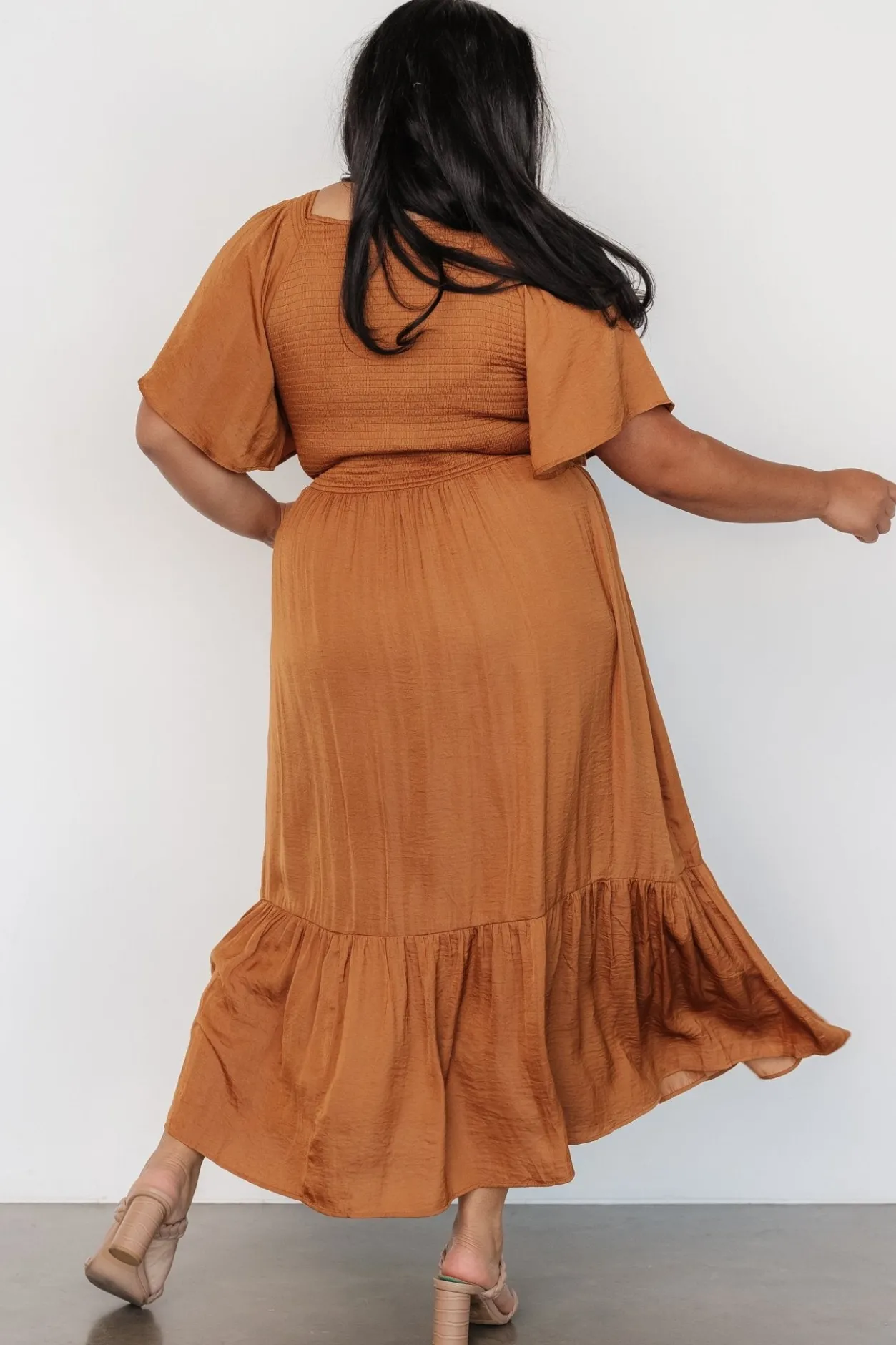 Hot Baltic Born Lovell Smocked Midi Dress | Dark Copper DarkCopper