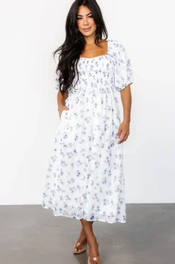 Hot Baltic Born Luca Dress | White + Blue Floral White+BlueFloral