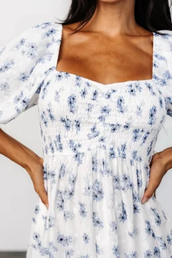 Hot Baltic Born Luca Dress | White + Blue Floral White+BlueFloral