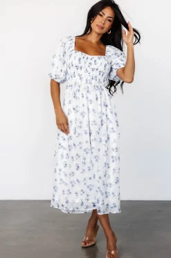 Hot Baltic Born Luca Dress | White + Blue Floral White+BlueFloral