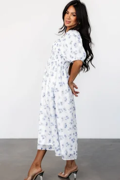 Hot Baltic Born Luca Dress | White + Blue Floral White+BlueFloral