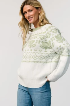 Discount Baltic Born Lucerne Sweater | Ivory + Sage Ivory+Sage