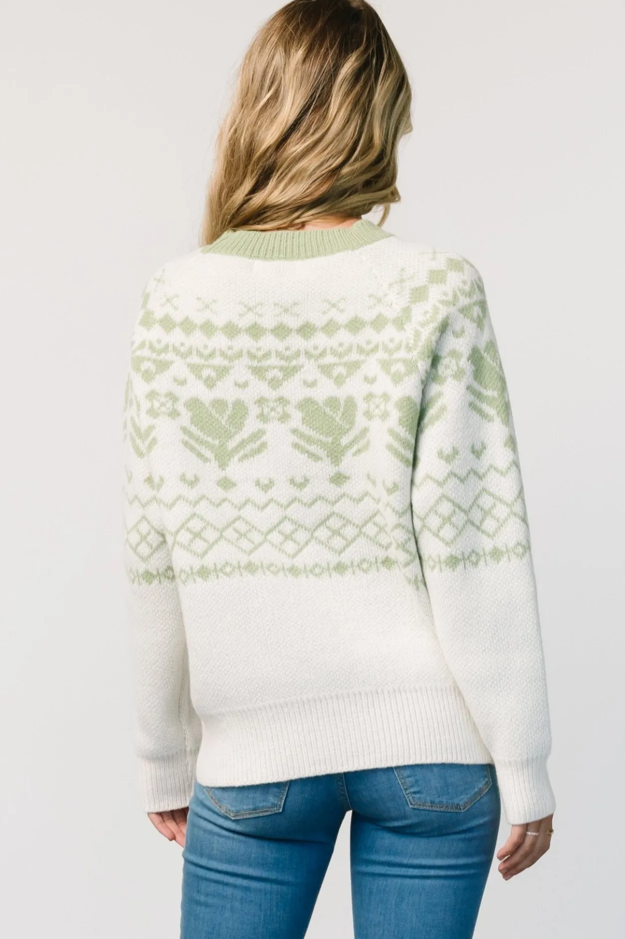 Discount Baltic Born Lucerne Sweater | Ivory + Sage Ivory+Sage