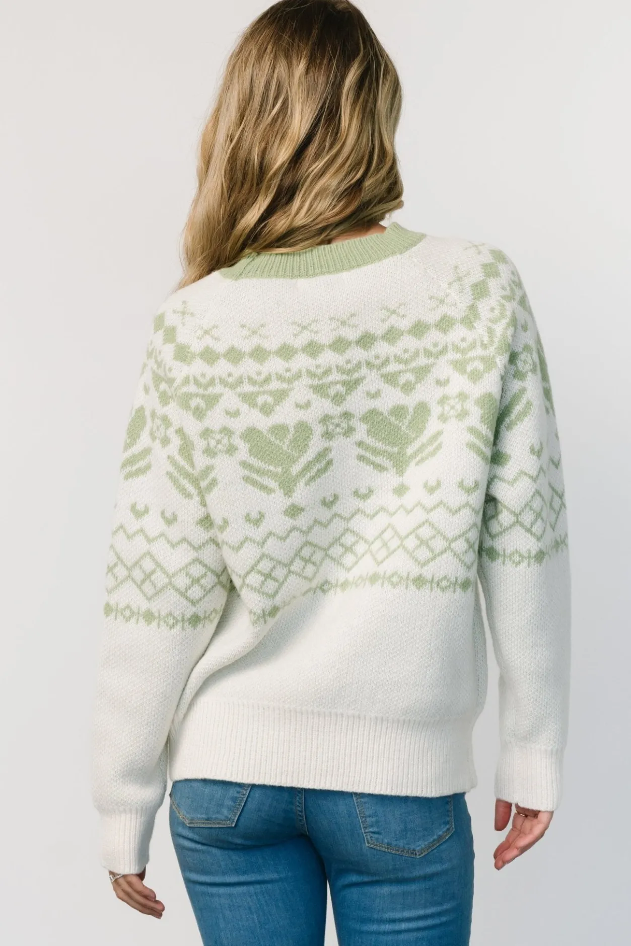 Discount Baltic Born Lucerne Sweater | Ivory + Sage Ivory+Sage