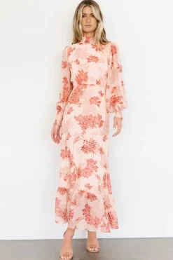 New Baltic Born Luciana Maxi Dress | Beige + Rose Beige+Rose