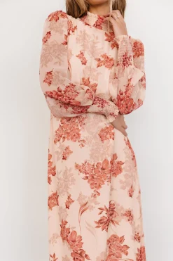 New Baltic Born Luciana Maxi Dress | Beige + Rose Beige+Rose