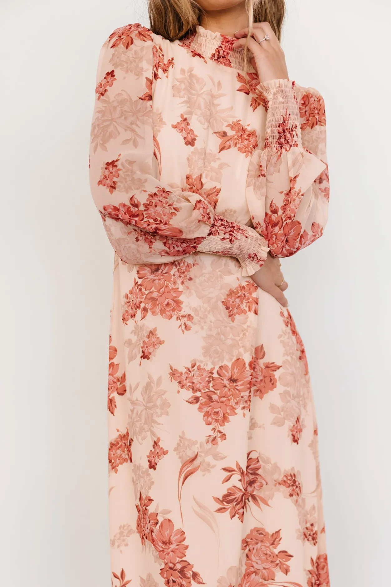 New Baltic Born Luciana Maxi Dress | Beige + Rose Beige+Rose