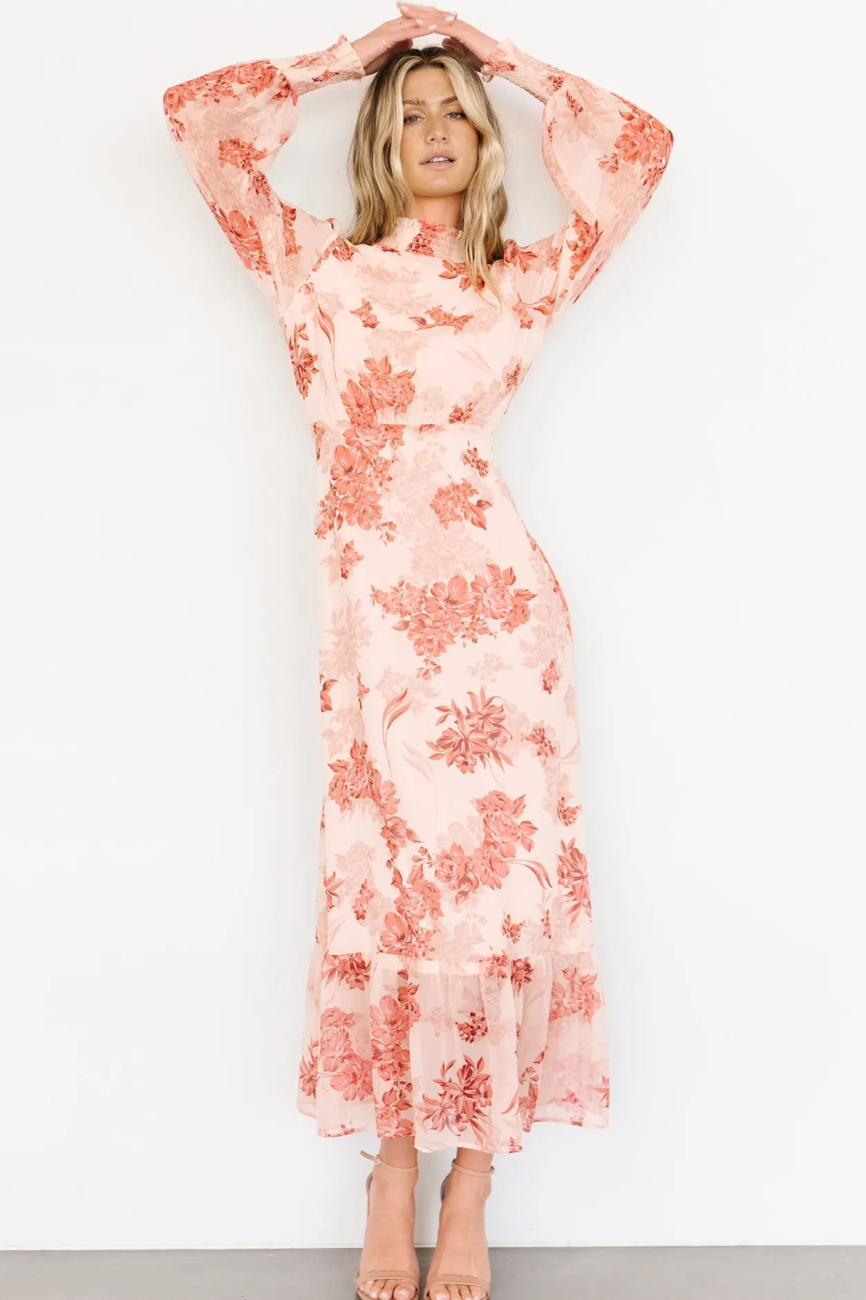 New Baltic Born Luciana Maxi Dress | Beige + Rose Beige+Rose