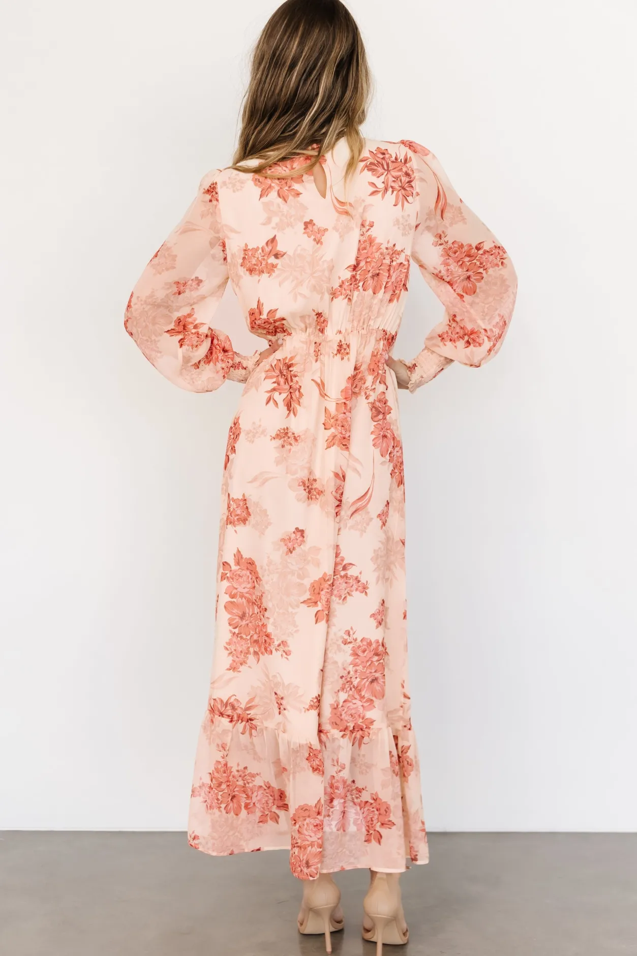New Baltic Born Luciana Maxi Dress | Beige + Rose Beige+Rose