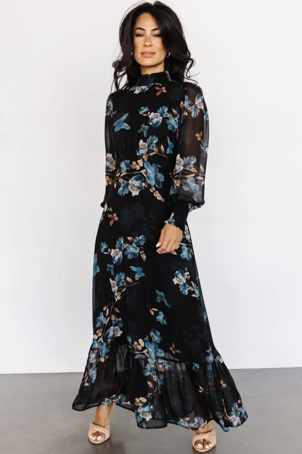 Discount Baltic Born Luciana Maxi Dress | Black + Blue Black+Blue
