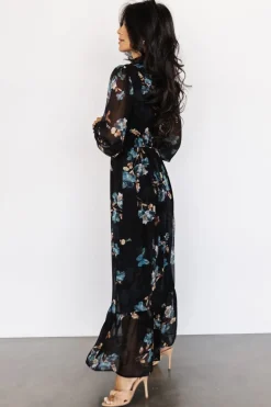 Discount Baltic Born Luciana Maxi Dress | Black + Blue Black+Blue