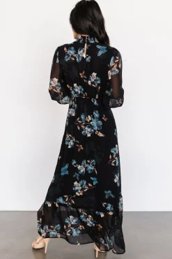 Discount Baltic Born Luciana Maxi Dress | Black + Blue Black+Blue