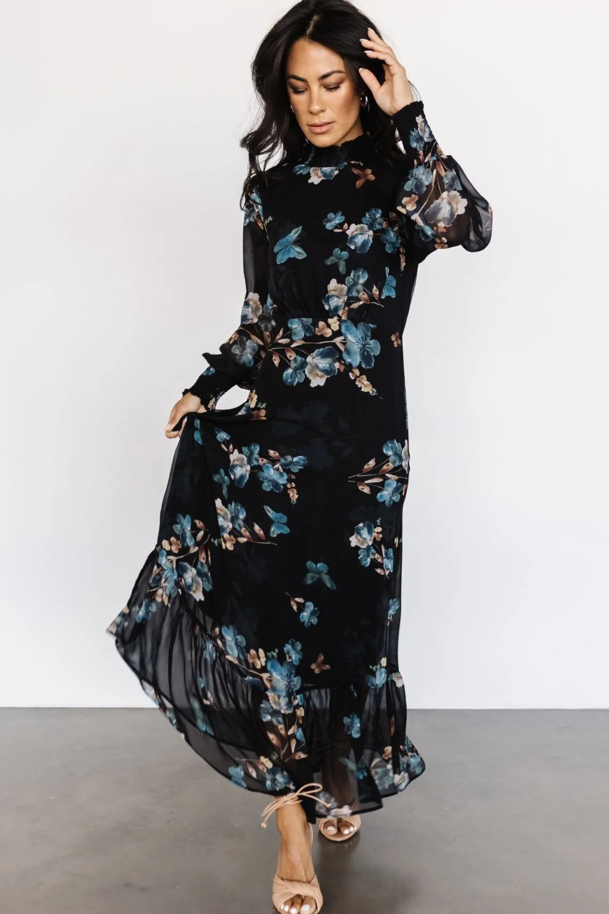 Discount Baltic Born Luciana Maxi Dress | Black + Blue Black+Blue