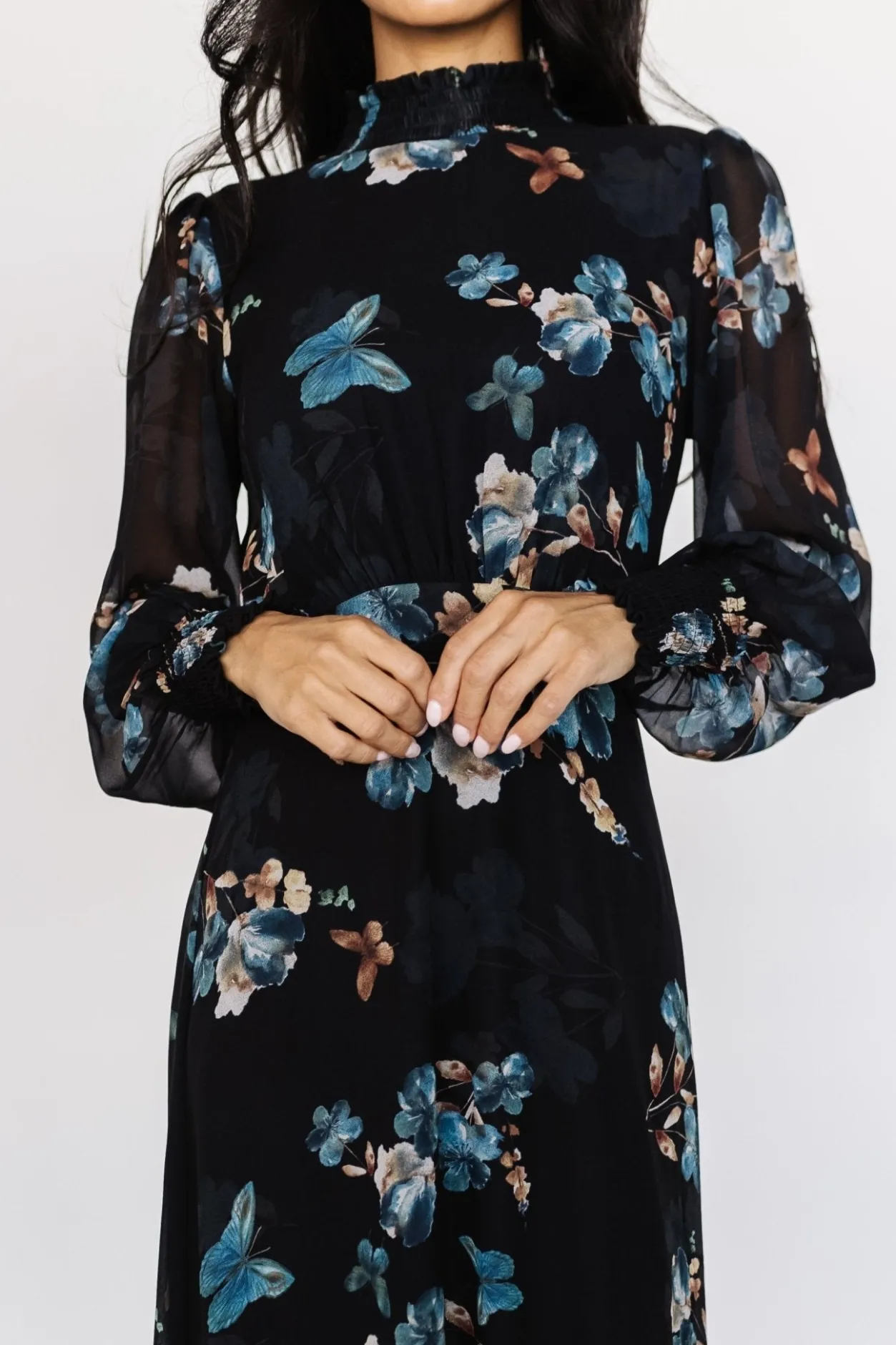 Discount Baltic Born Luciana Maxi Dress | Black + Blue Black+Blue