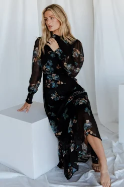 Discount Baltic Born Luciana Maxi Dress | Black + Blue Black+Blue