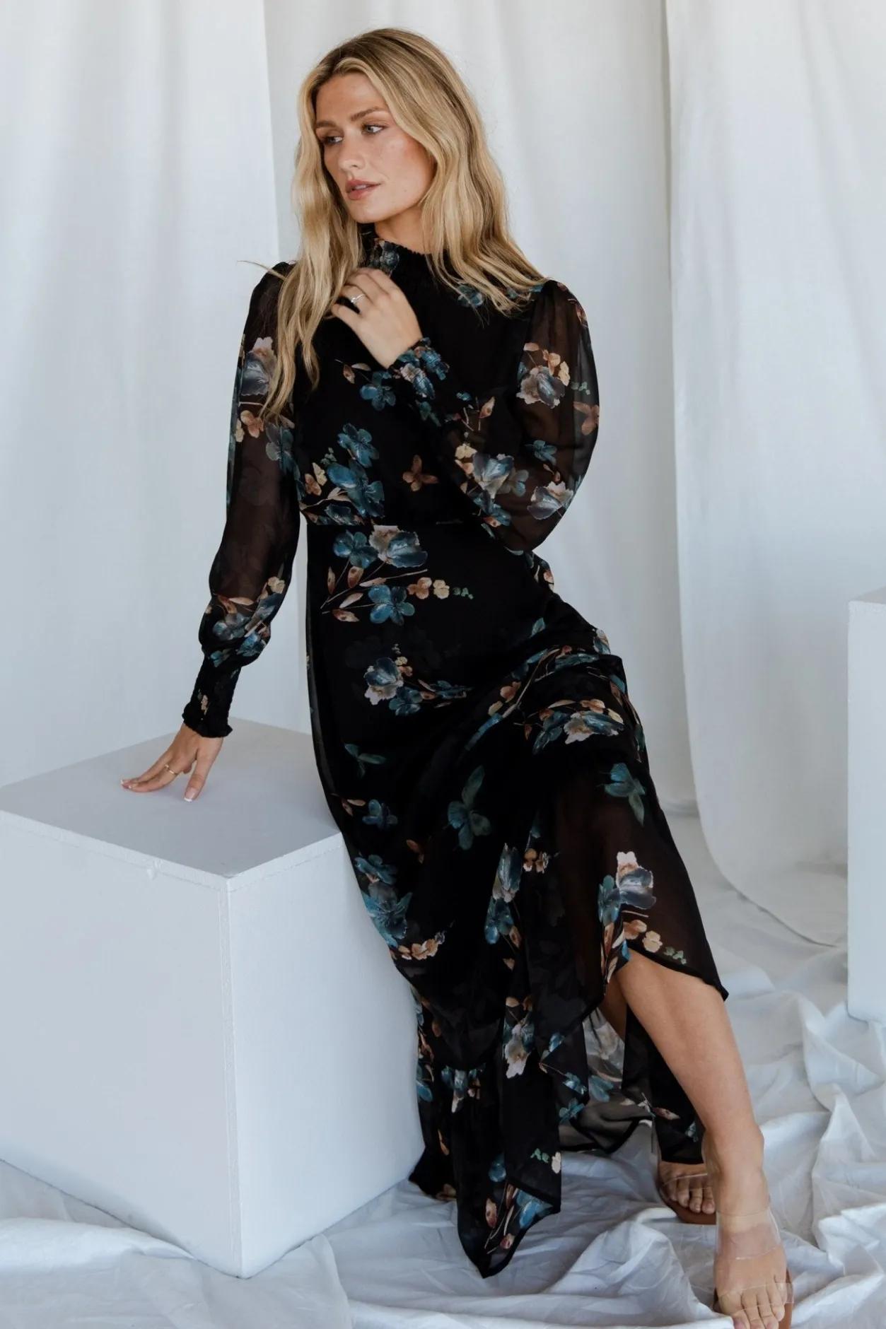 Discount Baltic Born Luciana Maxi Dress | Black + Blue Black+Blue