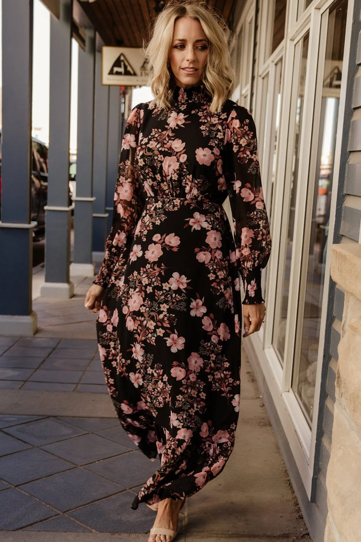 Hot Baltic Born Luciana Maxi Dress | Black + Mauve Black+Mauve