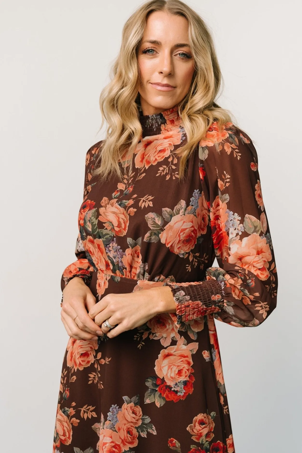 Discount Baltic Born Luciana Maxi Dress | Brown Floral BrownFloral