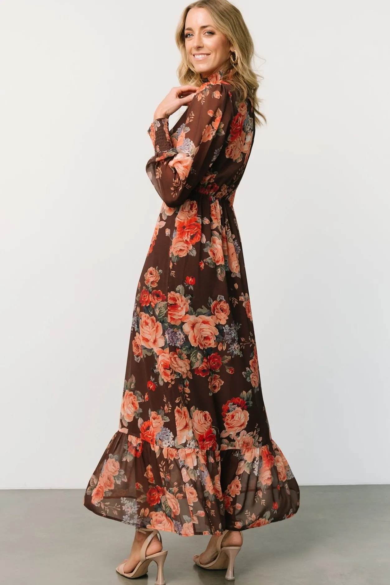 Discount Baltic Born Luciana Maxi Dress | Brown Floral BrownFloral