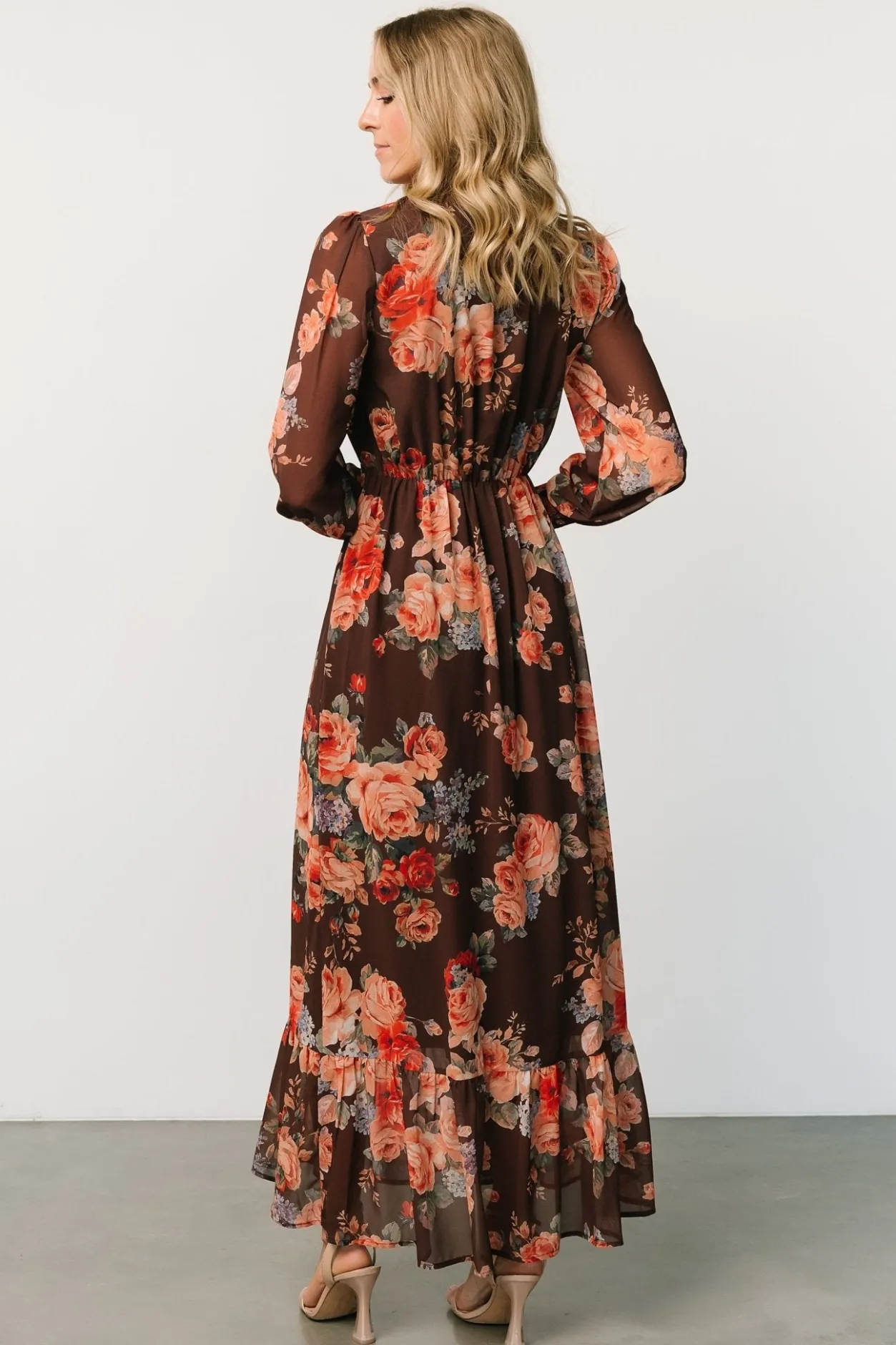 Discount Baltic Born Luciana Maxi Dress | Brown Floral BrownFloral